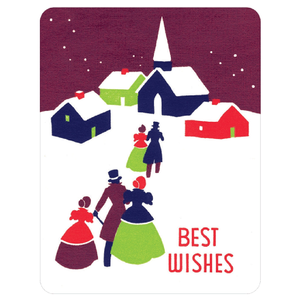 Vintage Christmas Holiday Sticker Box