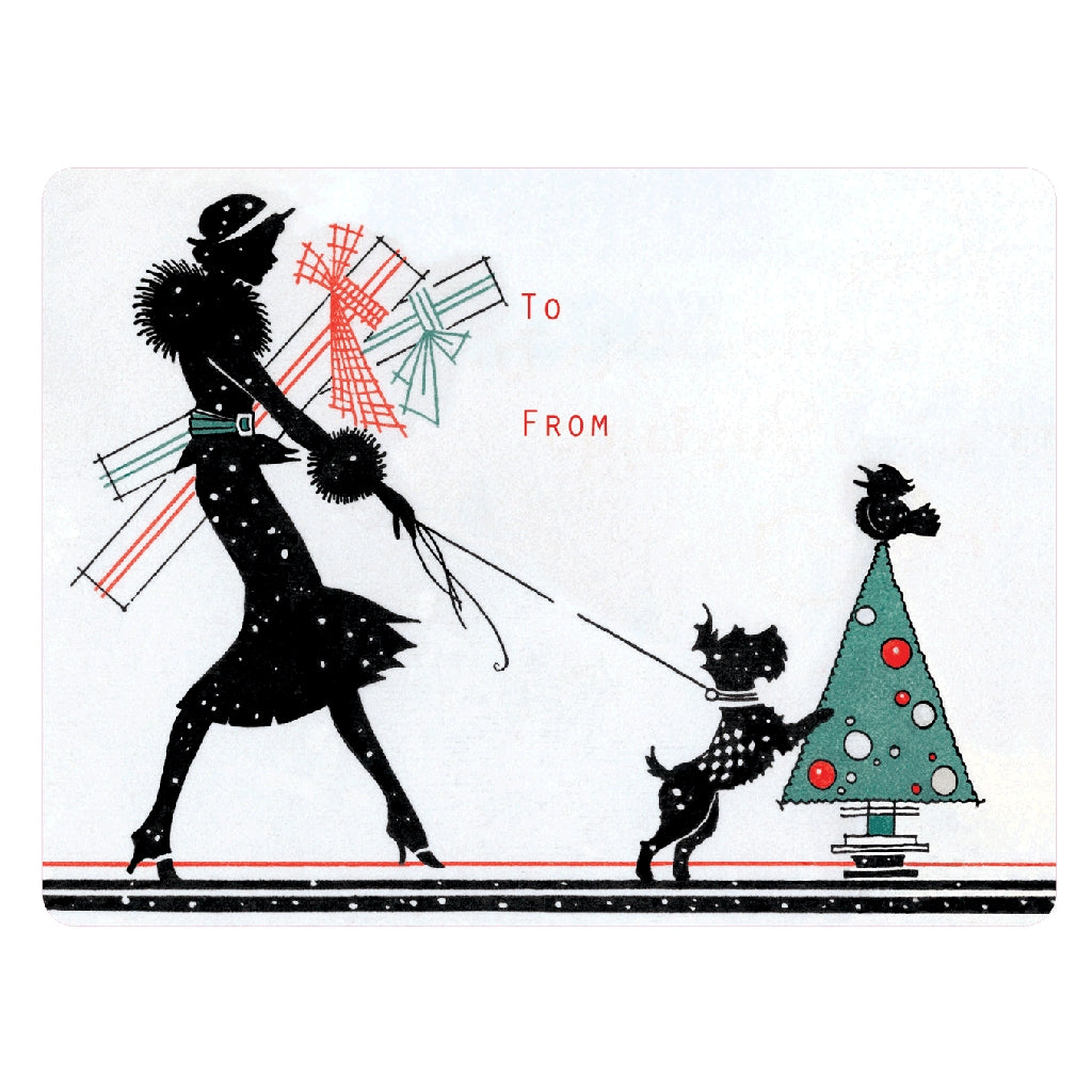 Vintage Christmas Holiday Sticker Box