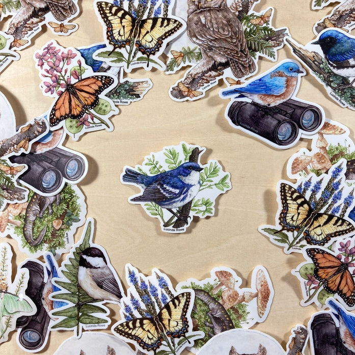 Cerulean Warbler Vinyl Sticker