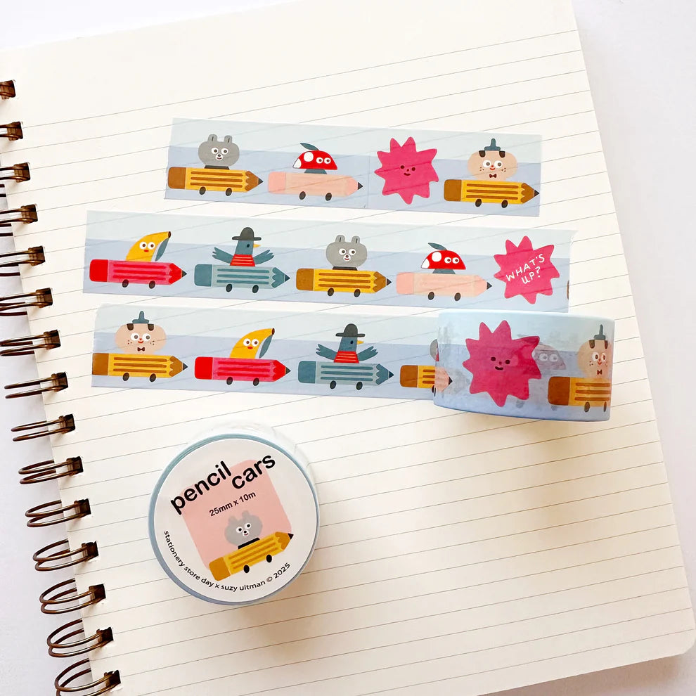 Pencil Cars SSD Wide Washi Tape