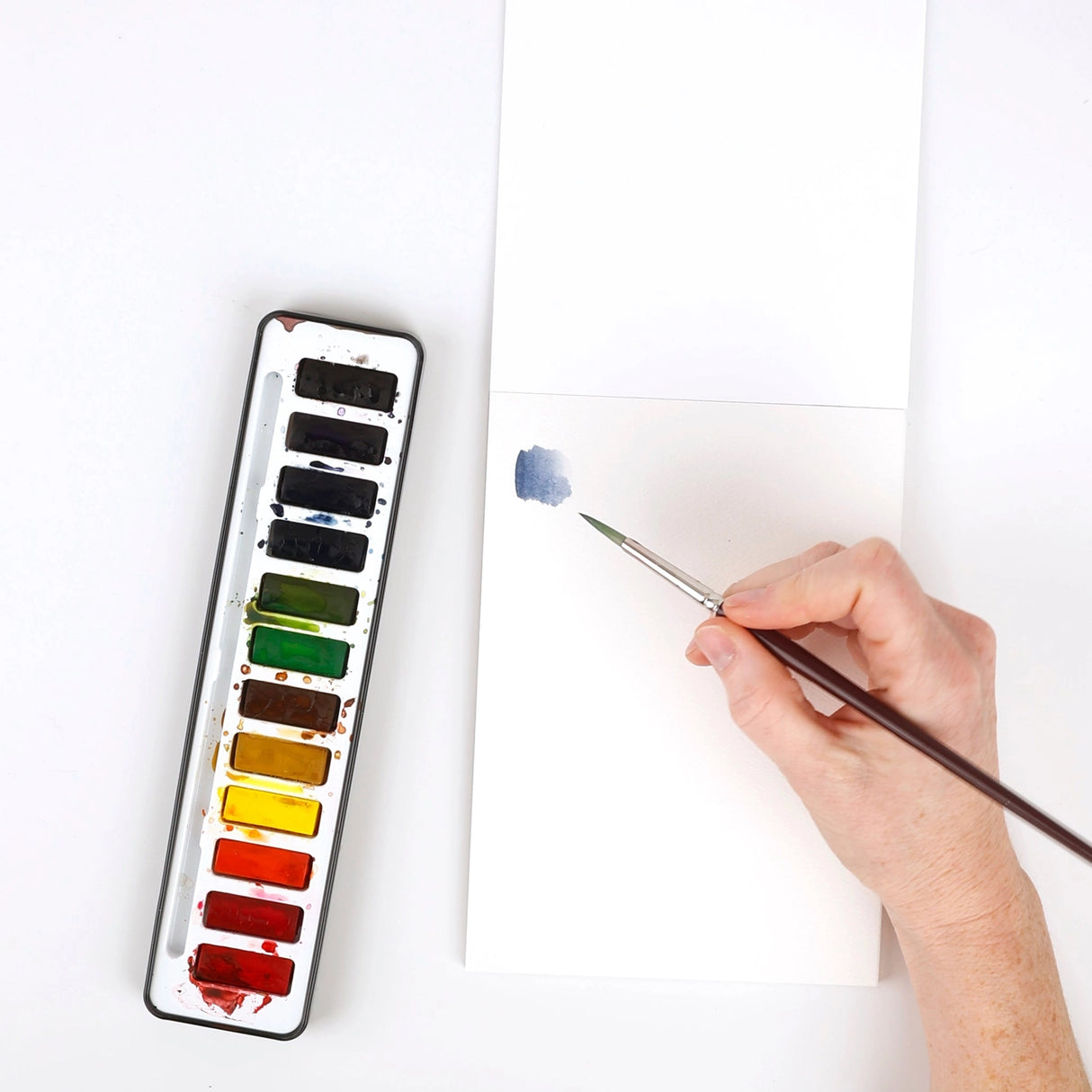 Delight in the art of watercolor with a pad of watercolor paper. Cold press paper has a slight texture and is beautiful to paint on with watercolors.
Details:
12 sheets of 110lb watercolor paper, tear off at top
Decorative cover and sturdy chipboard backer