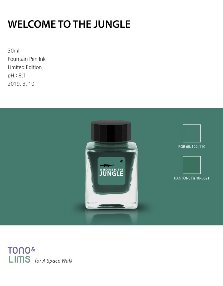 Welcome To The Jungle is part of the Remastered Limited Edition collection, designed to enhance the original shades of the inks with new and improved formulas. The Remastered Limited Edition collection brings out a great sense of depth to the colors of the inks while still keeping its original appeal, resulting in a more evolved performance.
30ml