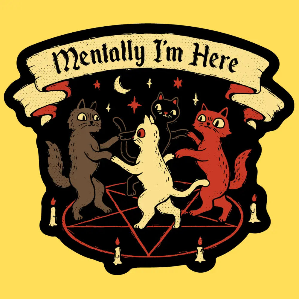 Wicked Clothes - Mentally I'm Here Vinyl Sticker
• Durable & weatherproof
• Made of thick vinyl which protects from scratching, rain & sunlight
• Size: 3" x 2.6" inches
