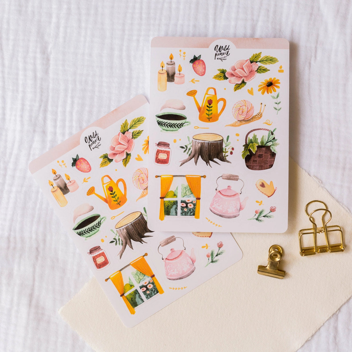 Designed with all travelers, wanderer and nature lovers in mind, sticker sheets have been core product of Wild Pencil Studio and loved by many in the last few years. Each decorated with my own original watercolor or gouache illustration, they are perfect for bullet journals, planners, envelopes or various other crafts!