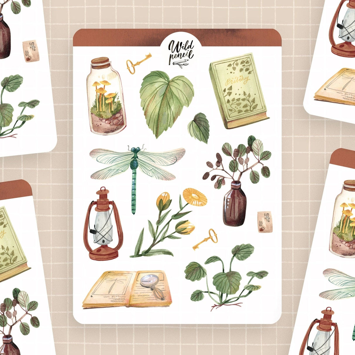 Paper sticker sheets have been core product of Wild Pencil Studio and loved by many in the last few years. Each decorated with my own original watercolor or gouache illustration, they are perfect for bullet journals, planners, envelopes or various other crafts!