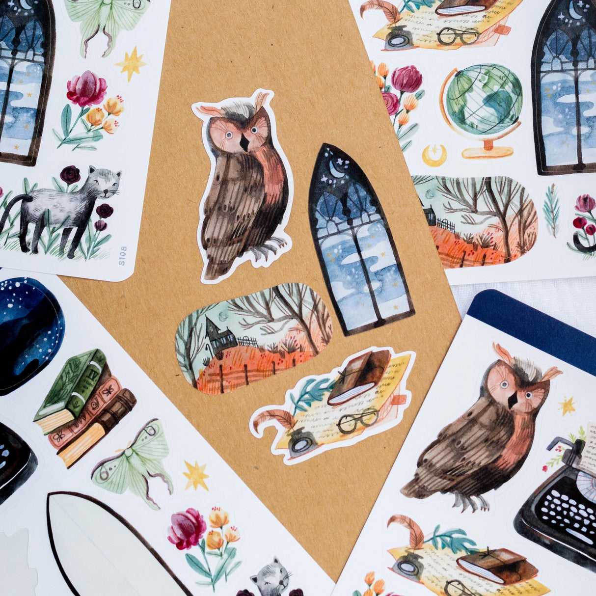 Wild Pencil Studio Sticker Sheet - Dark Academia