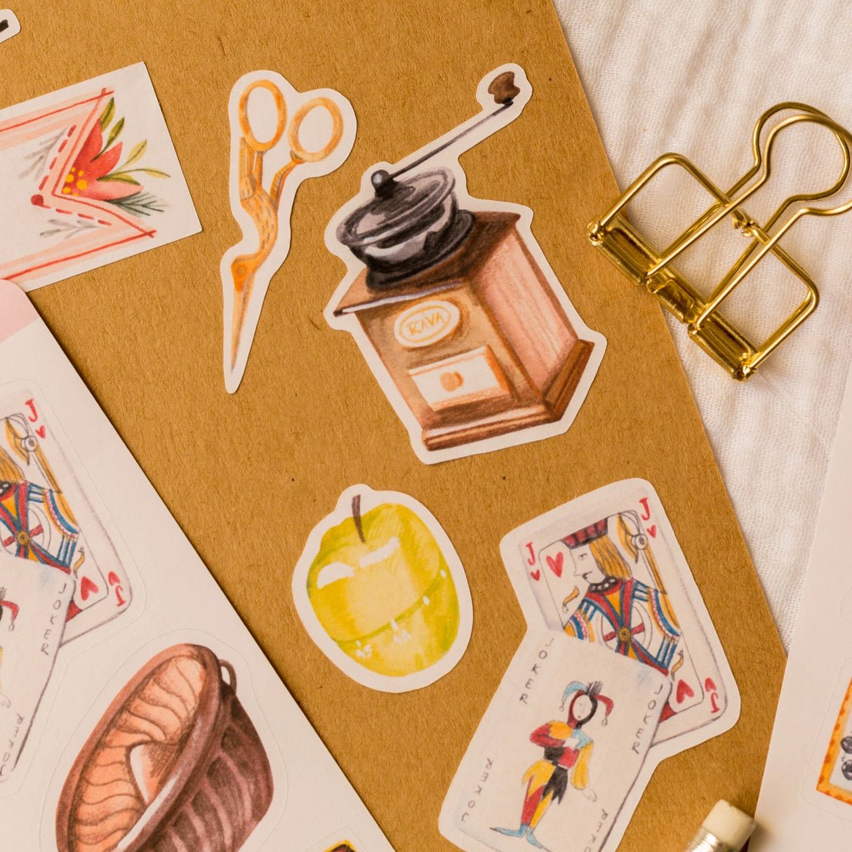 This paper sticker sheet has been designed with all summer lovers in mind! Perfect for your bullet journal, planner, snail mail or various other crafts. Designed from my original sketchbook illustrations, each made with love in Czech Republic.