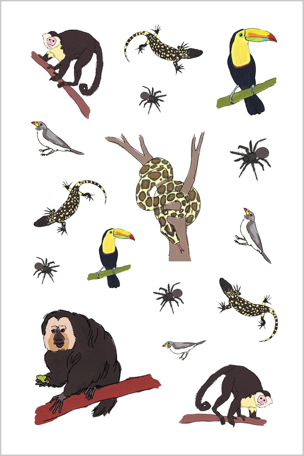 Wildlife Anatomy Sticker Book
Julia Rothman's Wildlife Anatomy illustrations are featured in this collection of more than 500 stickers, including amazing mammals, birds, amphibians, and insects from around the world. Beloved illustrator Julia Rothman's playful art of wild animals from around the world, first presented in her book Wildlife Anatomy, is featured on 500 colorful stickers, perfect for decorating surfaces and using in craft and collage projects. From the armadillo to the aye-aye, the ocelot to t