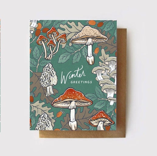 Winter Greetings - Winter Forest Holiday Card