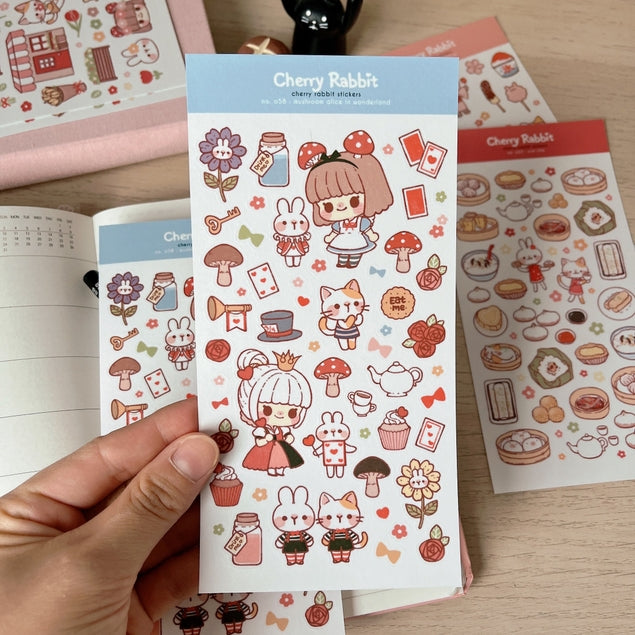 Cherry Rabbit Wonderland Sticker Sheet