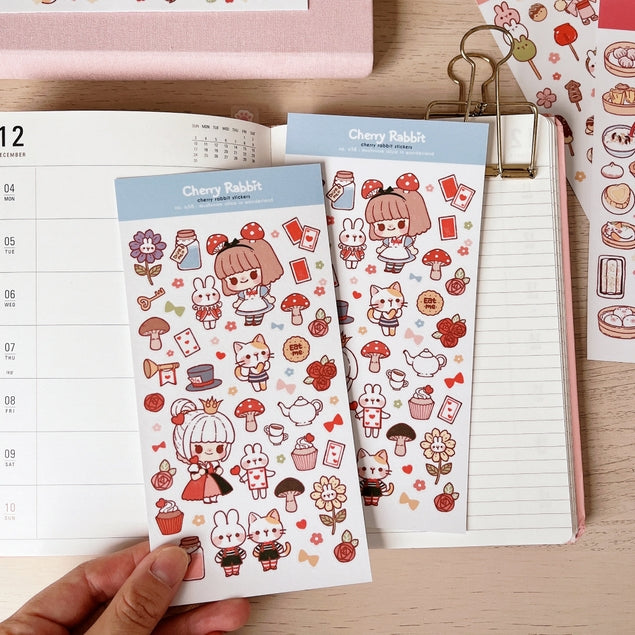 Cherry Rabbit Wonderland Sticker Sheet