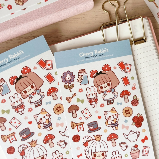 Cherry Rabbit Wonderland Sticker Sheet