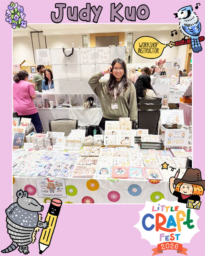 Circular Layout PET Tape Collage with Judy from Tokubetsumemori