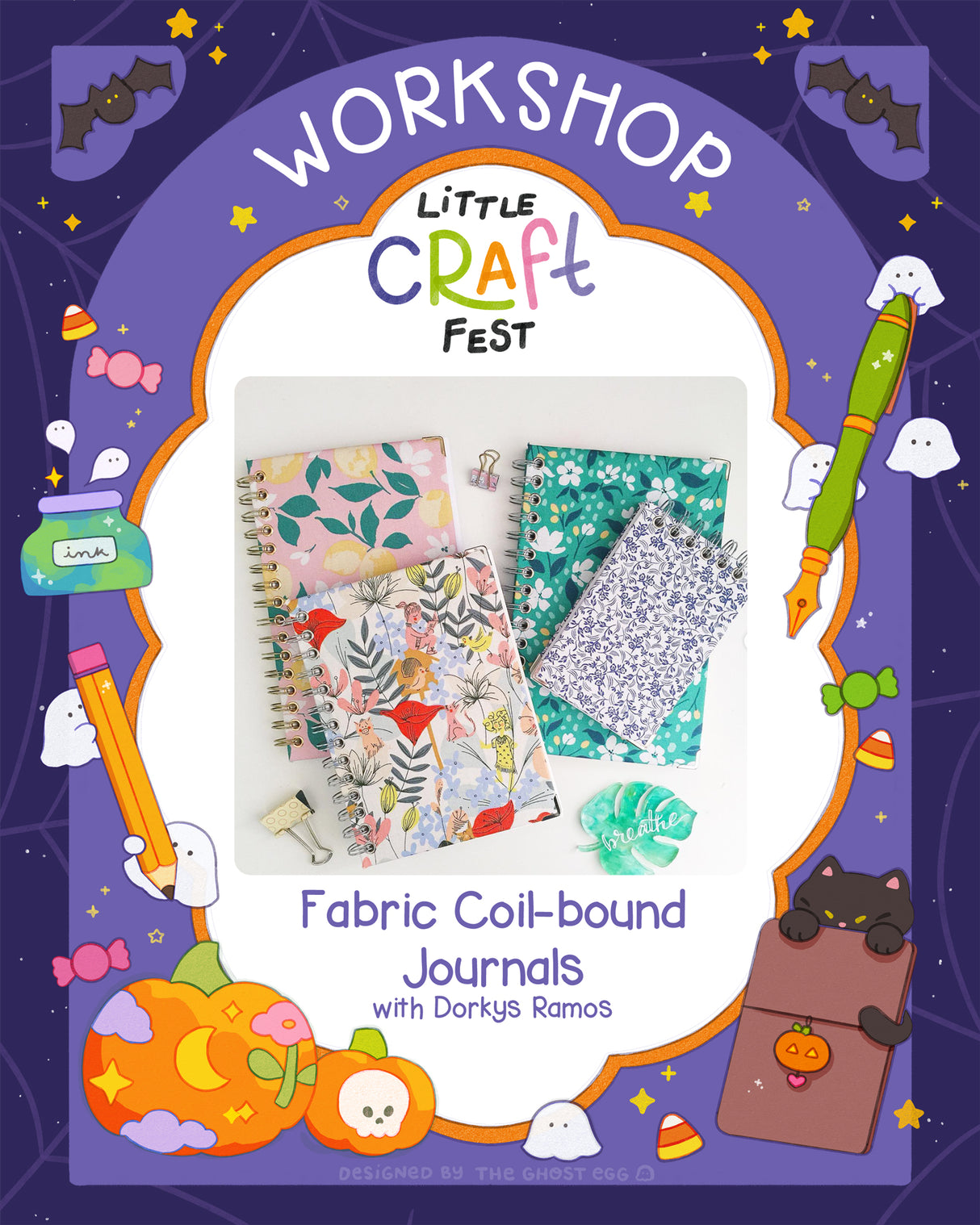 Fabric Coil-bound Journals with Dorkys Ramos