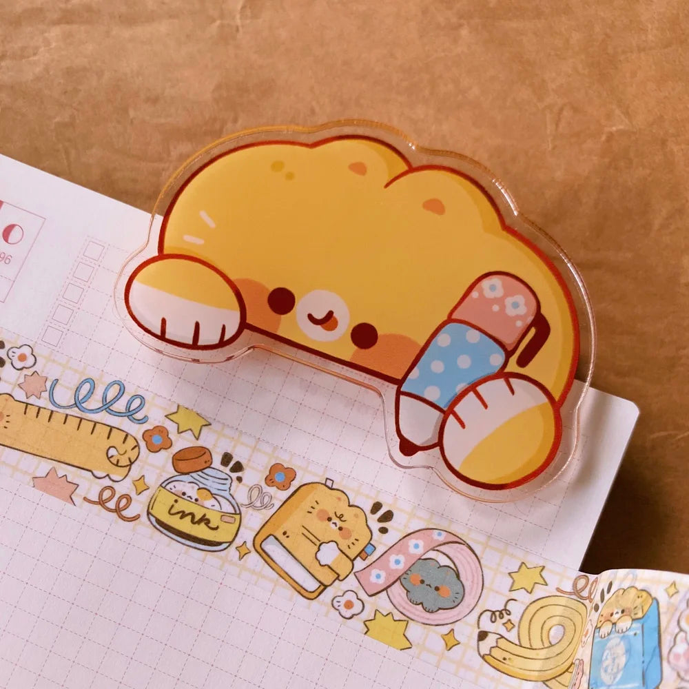 Writing Cat Notebook Clip