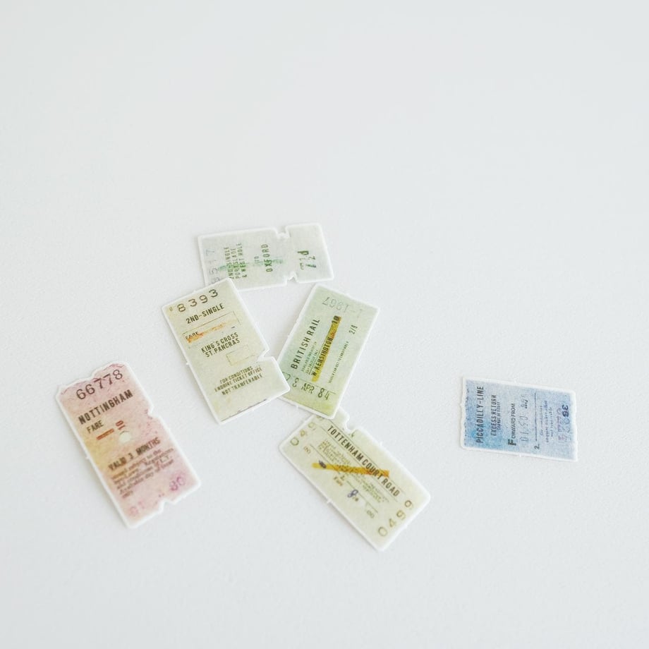Yohaku Flake Stickers -Ticket (F-008)