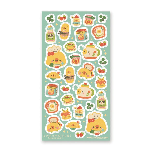 Yummy Ducky Breakfast Sticker Sheet