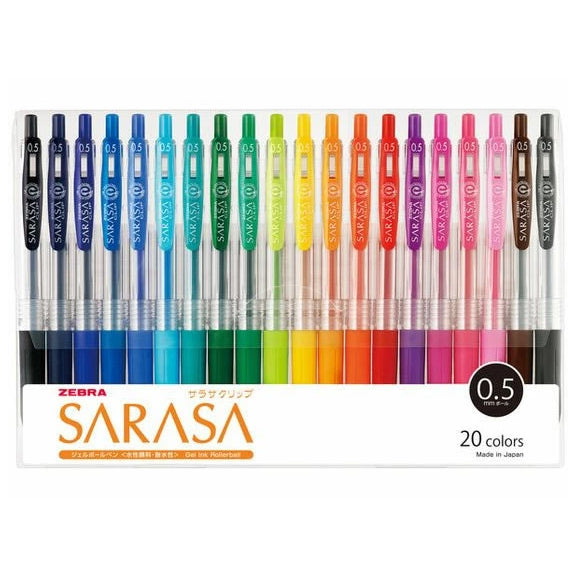 Sarasa Clip 0.5mm 20 Colors Set