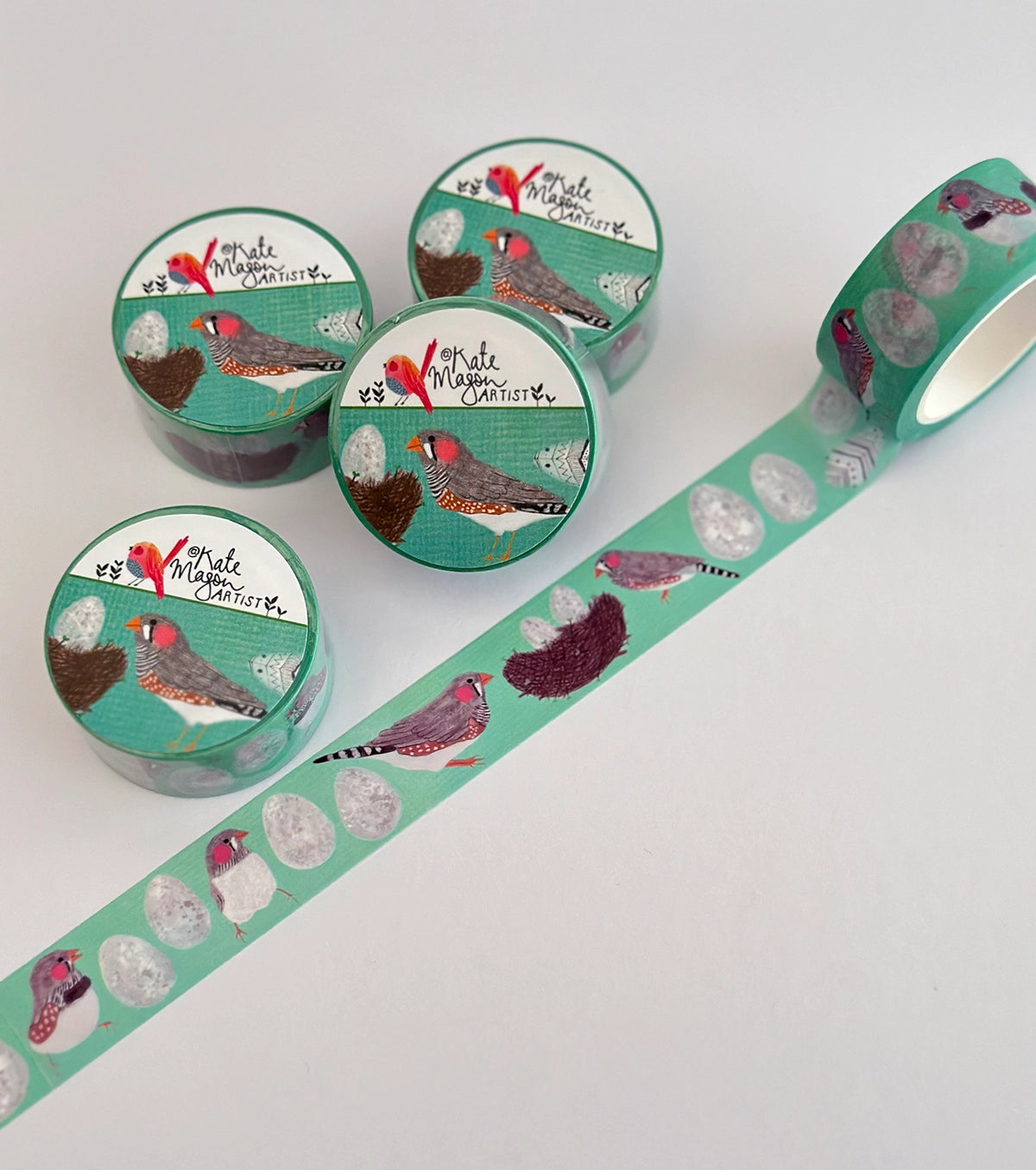 Bird Finches Eggs Nest Washi Tape