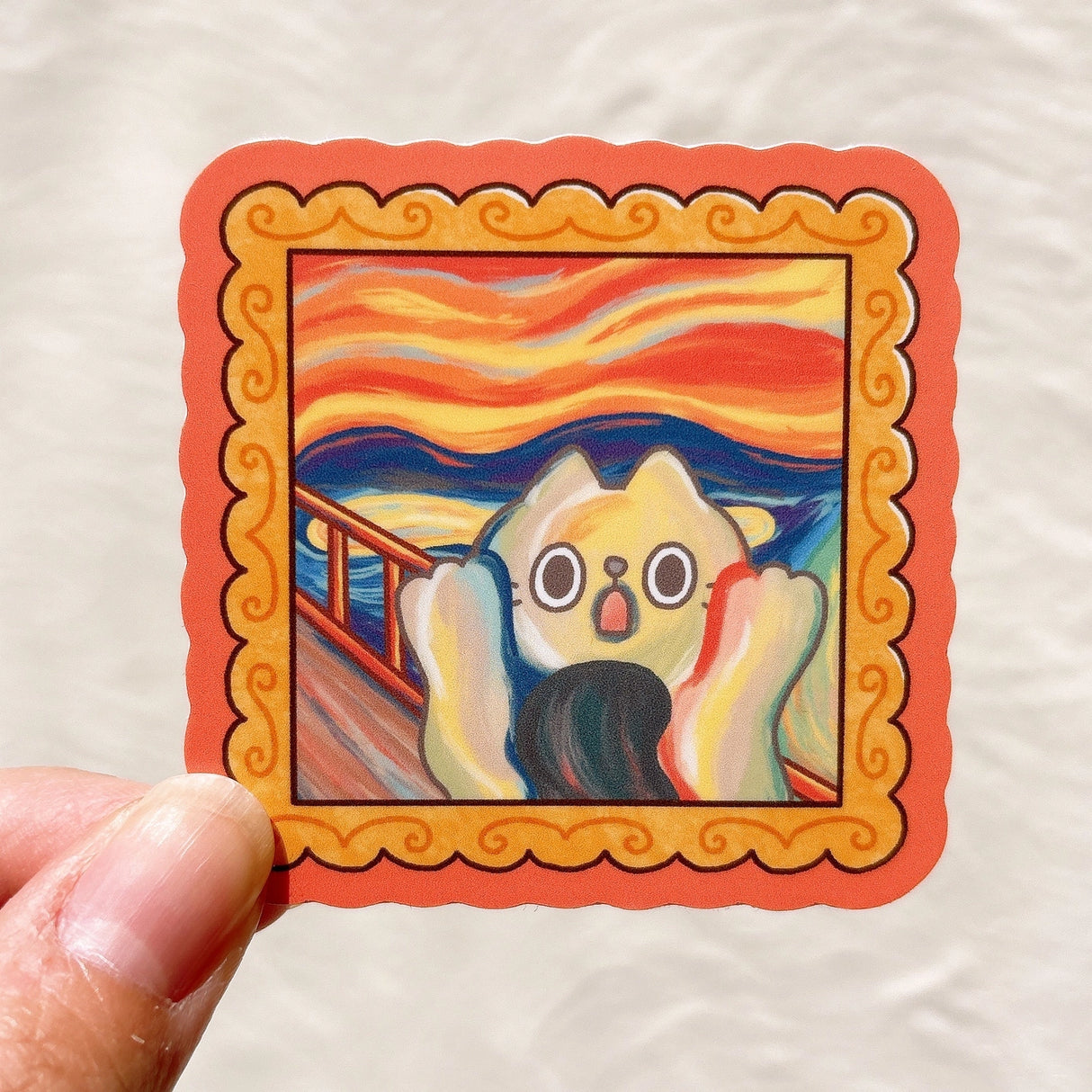 StickyRiceCo Vinyl Sticker - Scream Cat