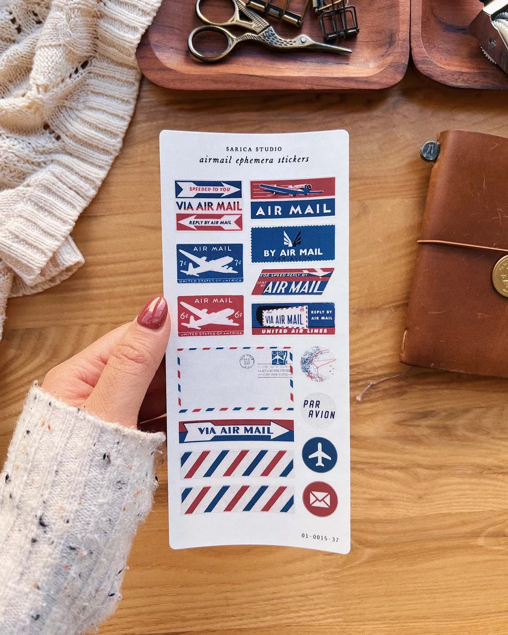 Sarica Studio Airmail Ephemera Stickers