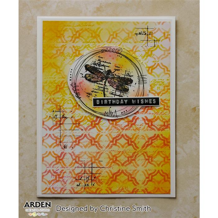 Arden Creative Studio Maker Series Ledger Wings 01 4 in x 6 in Clear Stamp Set