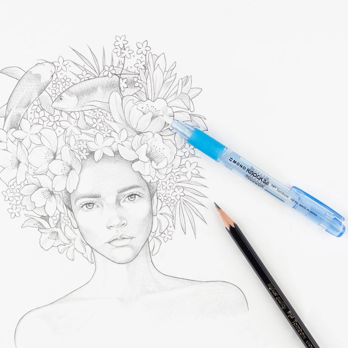 Mono Knock Eraser, Blue, Carded