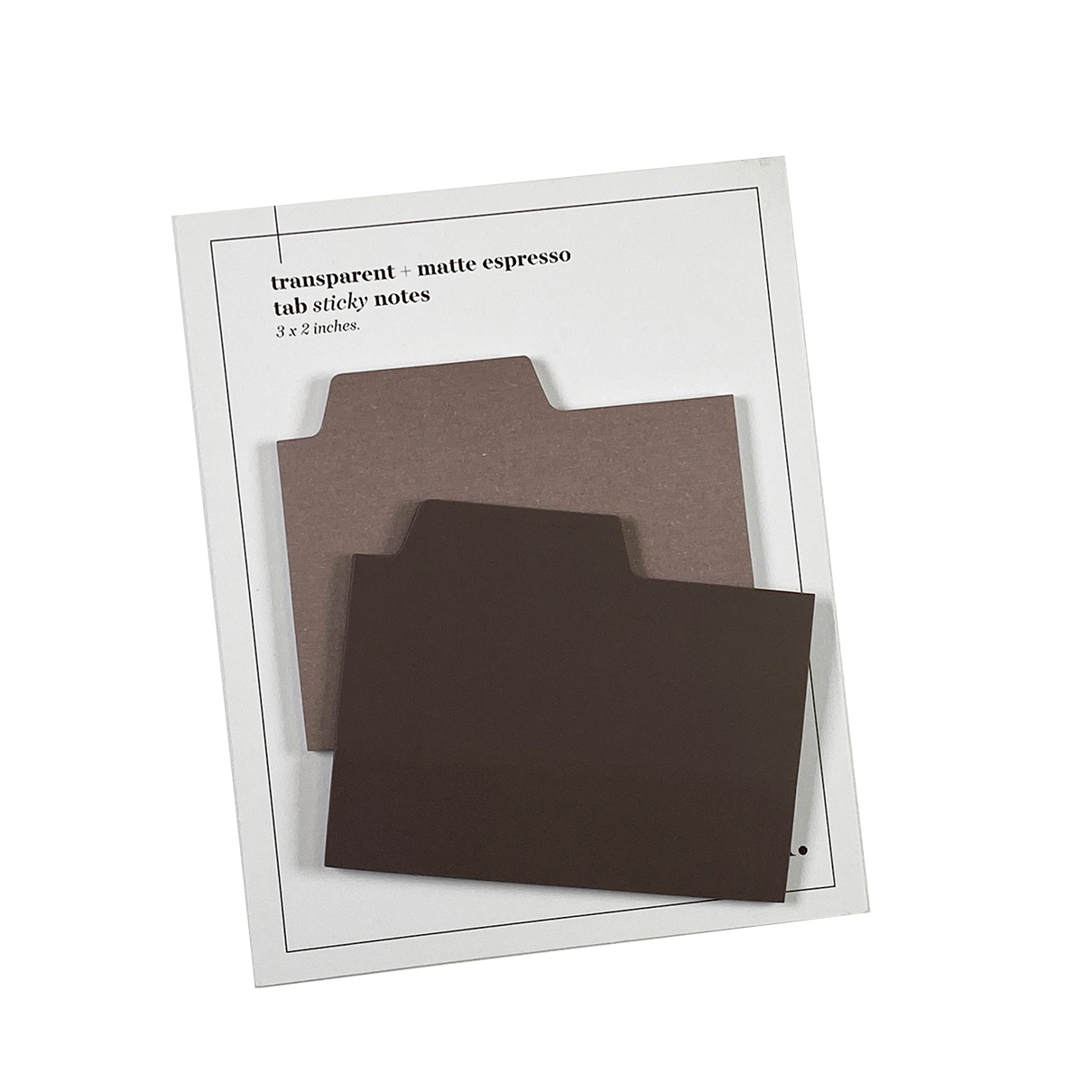 Blank Tab Sticky Note Set - Espresso