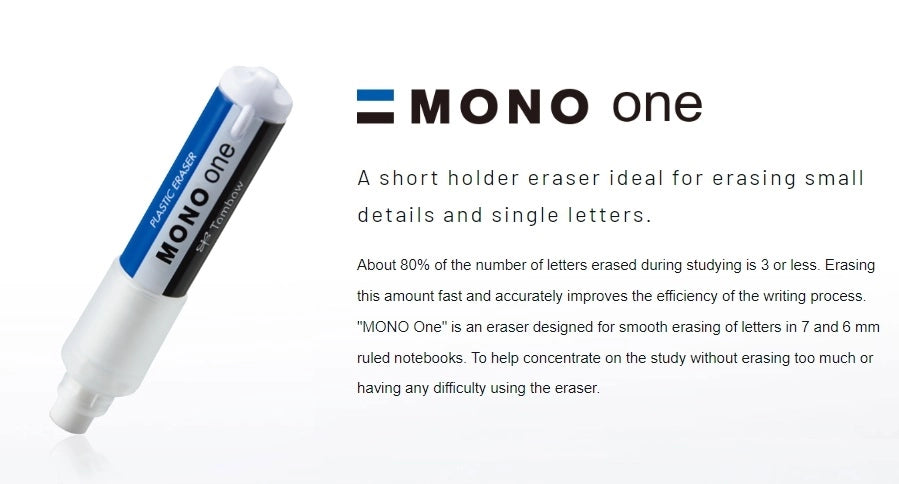 Borrador Tombow Mono One - Azul