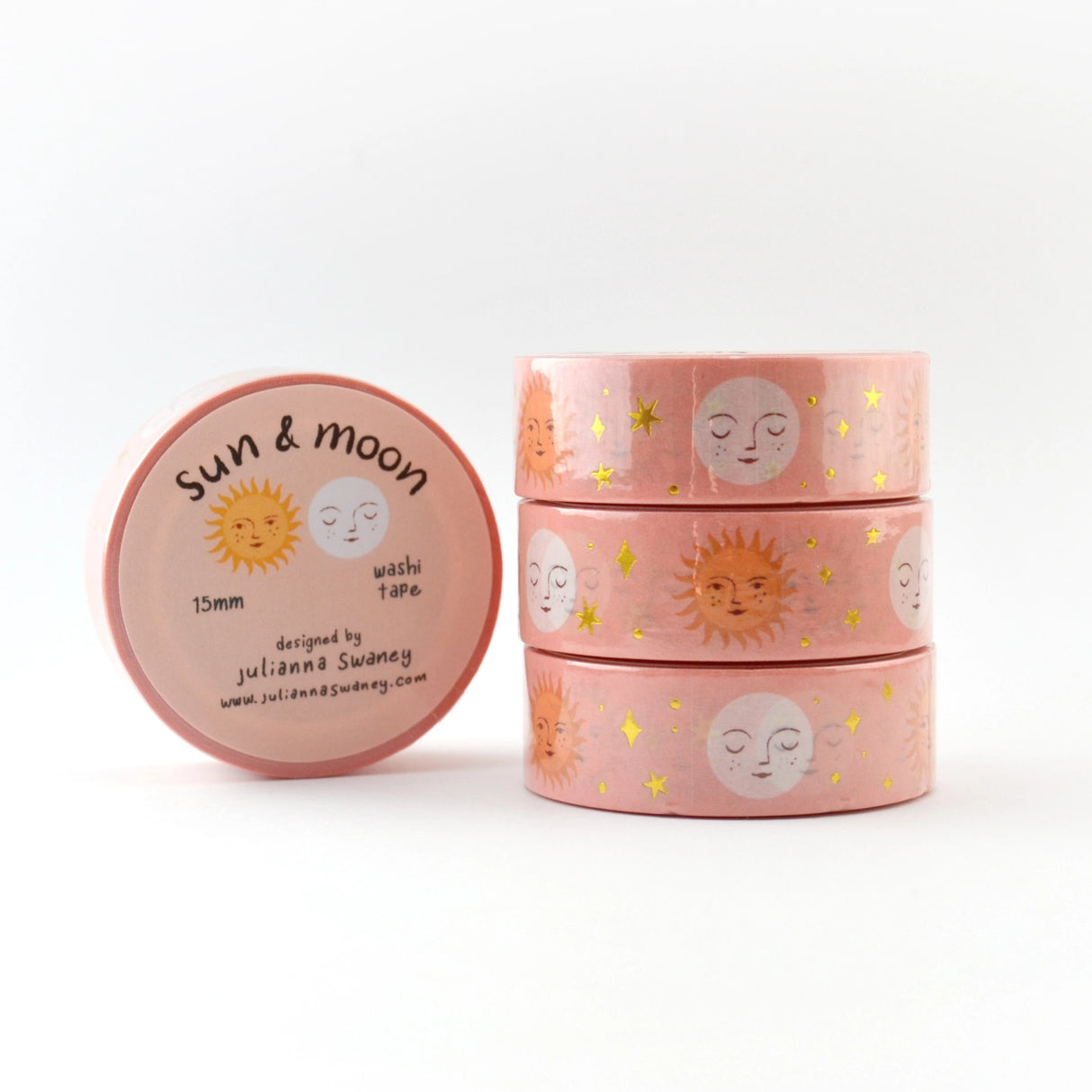 Sun & Moon Gold Foil 15mm Washi Tape