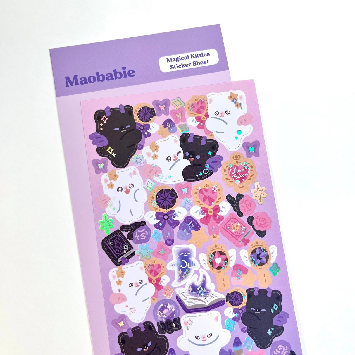 Maobabie Sticker Sheet - Magical Kitties