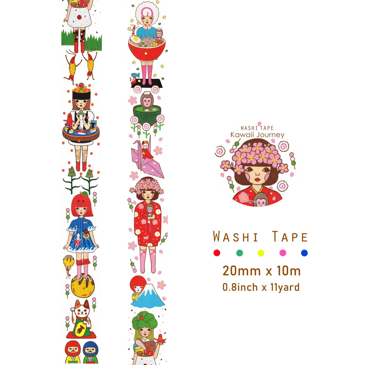 Kawaii Journey Washi Tape