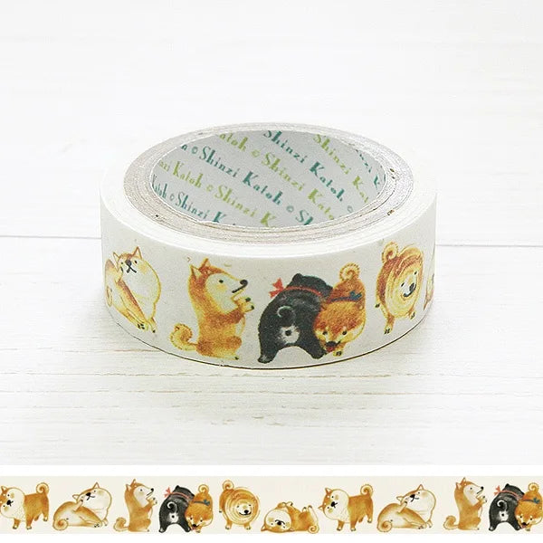 Shiba Inu Washi Tape Papel Plátano