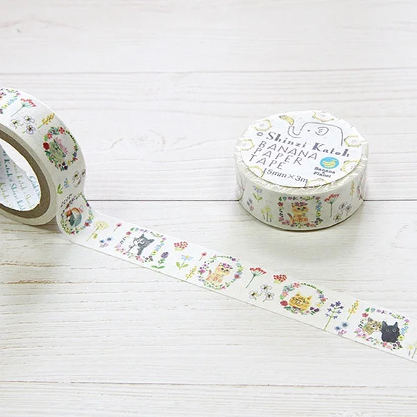 Kitty Cat Flower Washi Tape