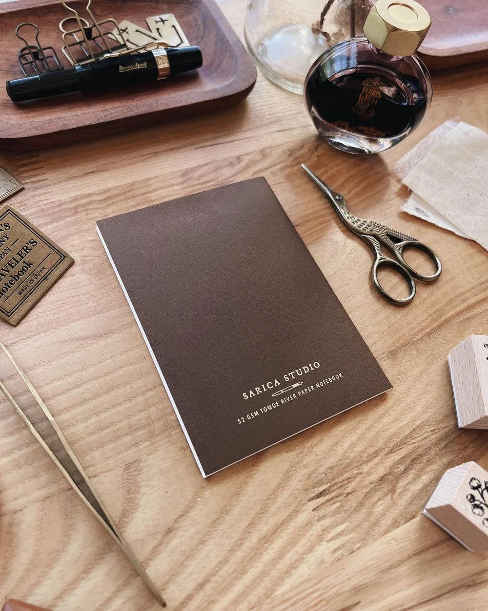 Sarica Studio Chestnut Brown Notebook (Passport TN Size)