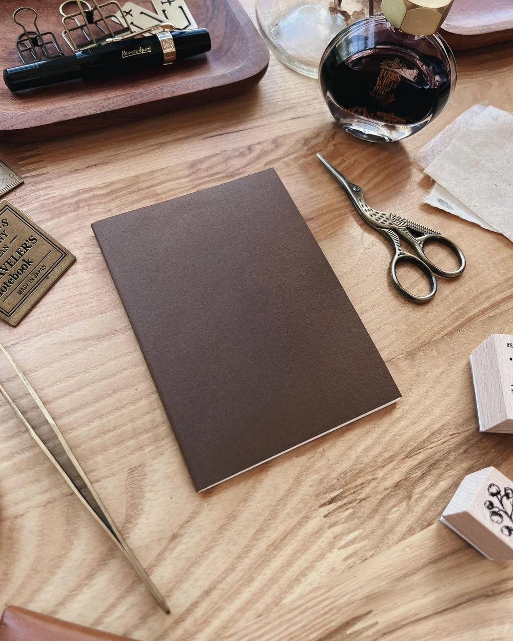 Sarica Studio Chestnut Brown Notebook (Passport TN Size)