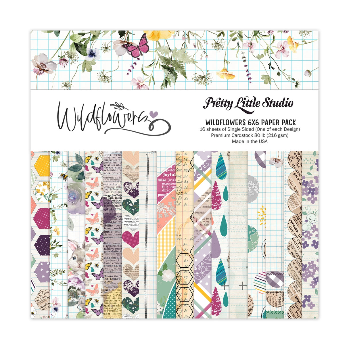 Wildflower Collection - 6x6 Single Sided Paper Pack - 16 Sheets