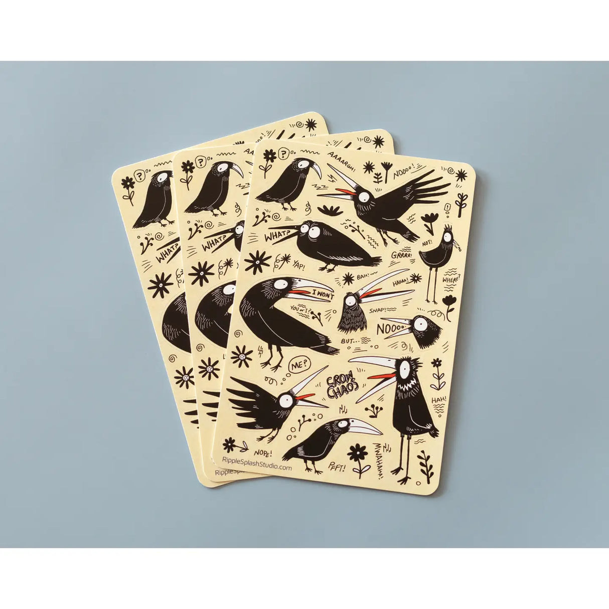 Quirky Crows Vinyl Sticker Sheet