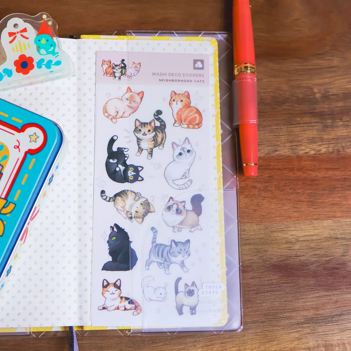 Neighborhood Cats Washi Sticker Sheet