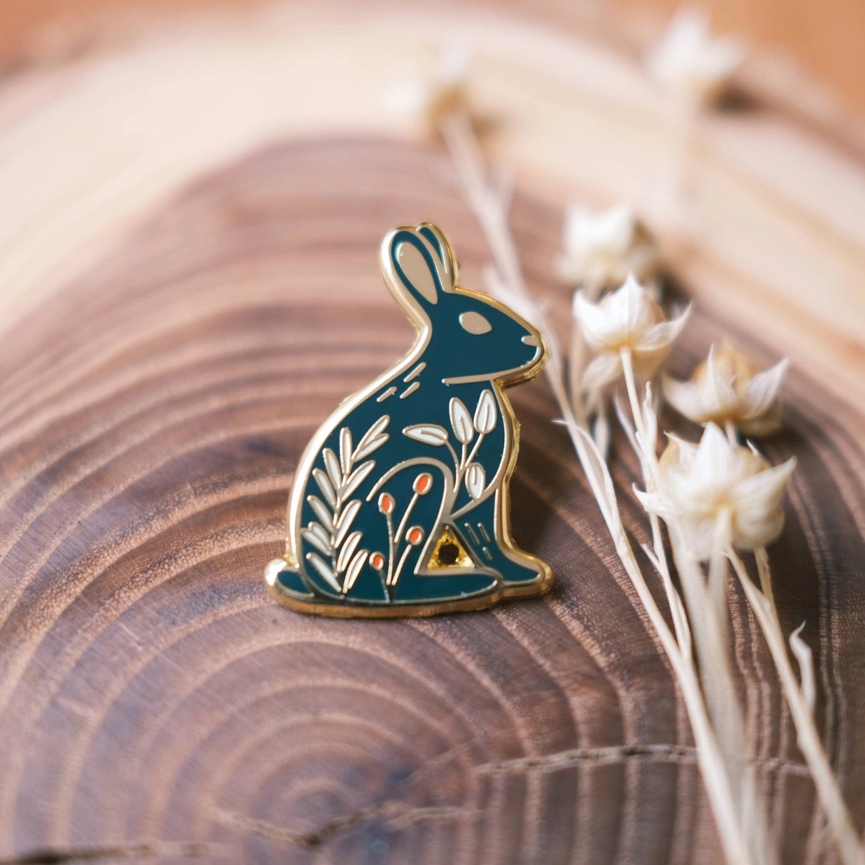 Rabbit Rosemary and Sage Enamel Pin