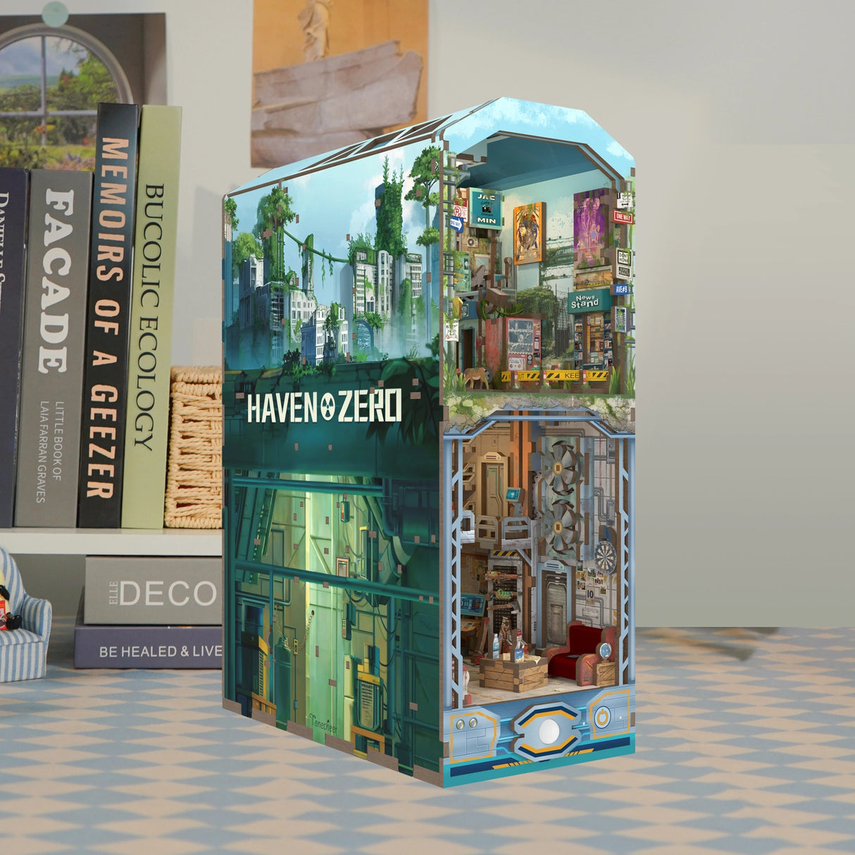 Diy Miniature House Book Nook Kit: Haven Zero w/ Dust Cover