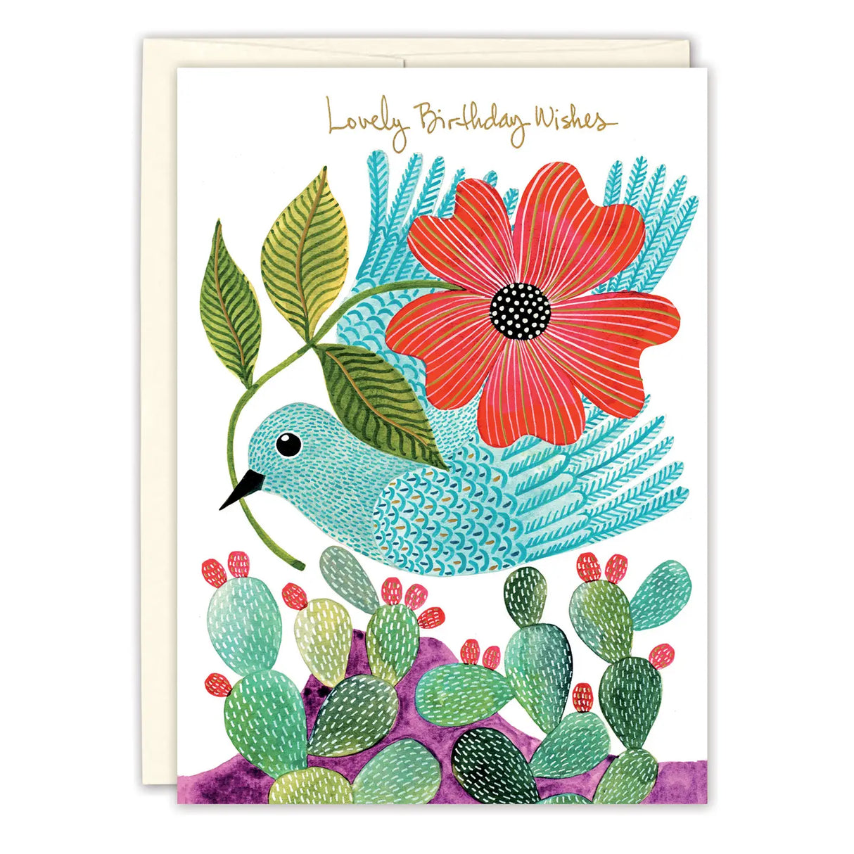 Desert Bird Lovely Wishes Birthday Card