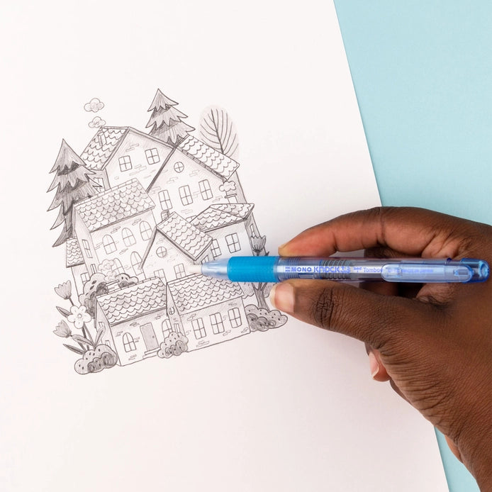 Mono Knock Eraser, Blue, Carded