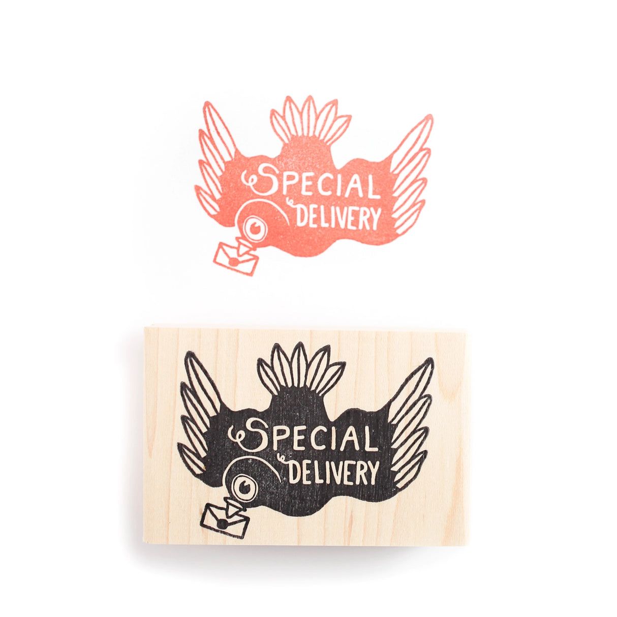 Special Delivery Pigeon Rubber Stamp
