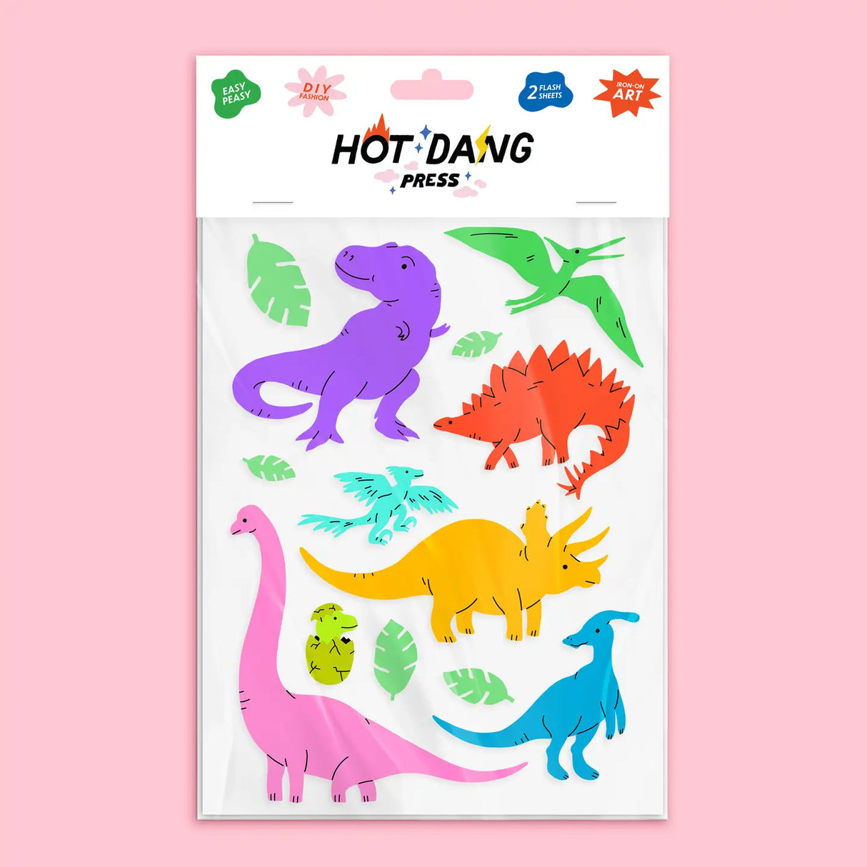 Iron-on Transfer Sheets - All Dinos (Pack of 2)