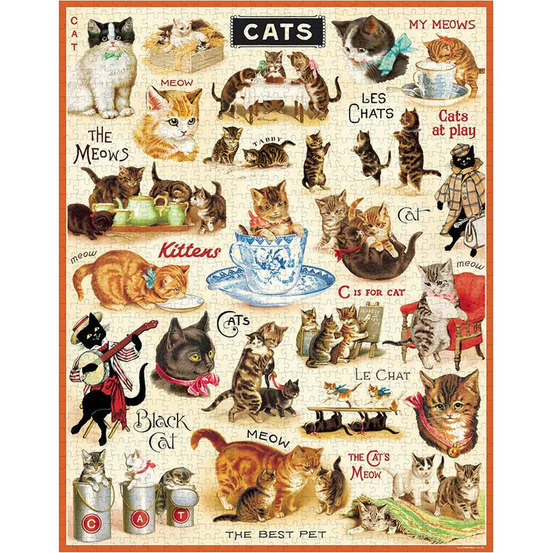 Cavallini & Co 1,000 Piece Puzzle - Vintage Cats