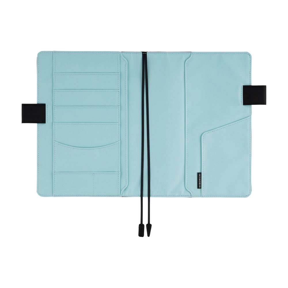 Hobonichi Techo A5 Cover - Colors: Black x Clear Blue