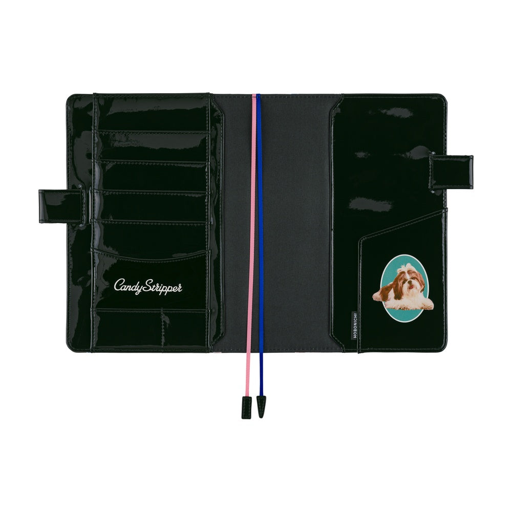 Hobonichi Techo A5 Cover - Candy Stripper: Random Dog & Cat (Black)