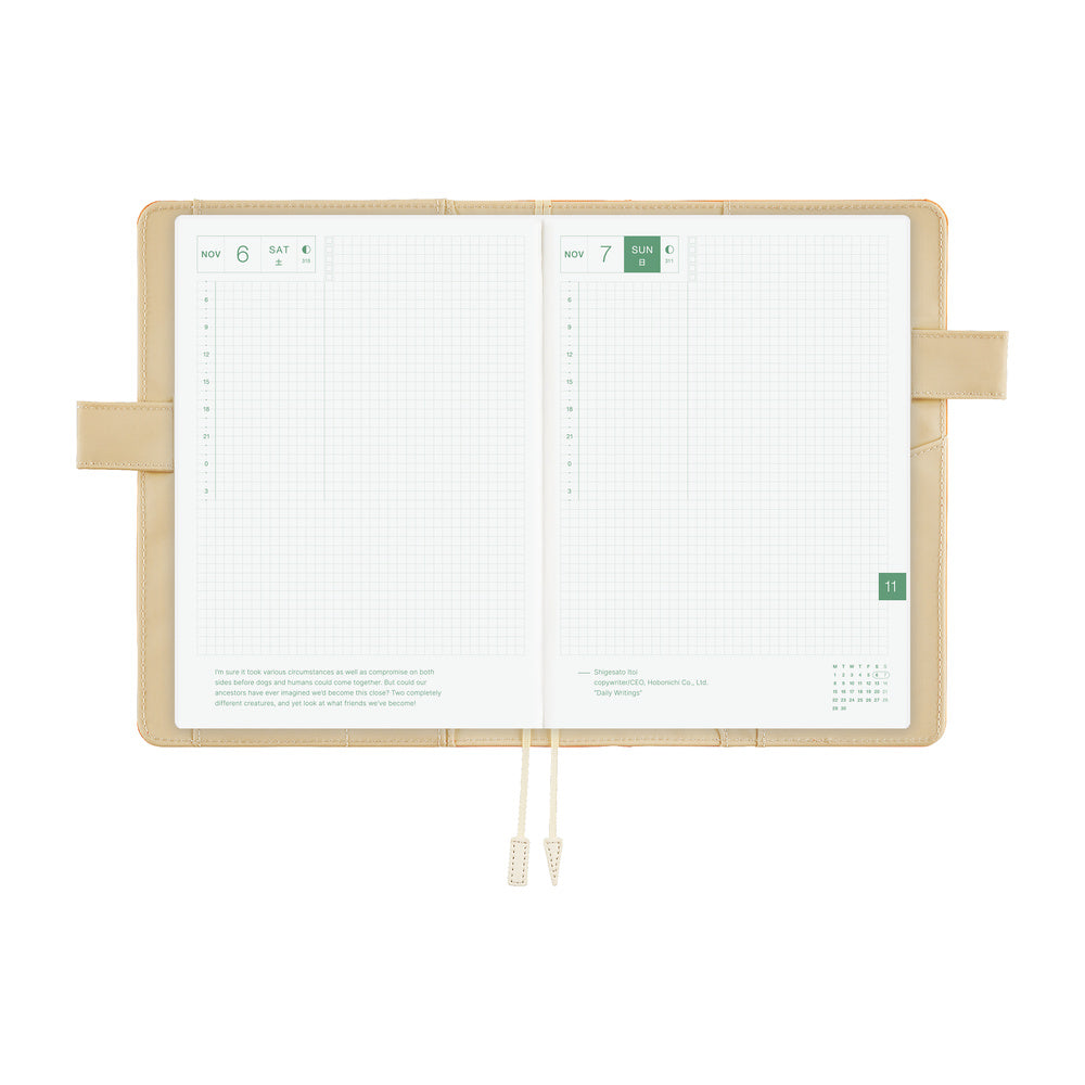 Hobonichi Techo A5 Cover - Colors: Mango Latte