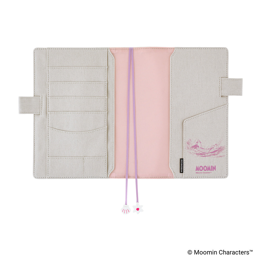 Hobonichi Techo A5 Cover - Moomin: My Yard (Pink Gray)